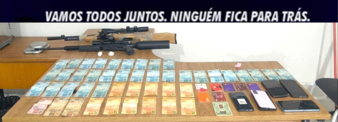 Homem é preso por tráfico de drogas após tentativa de fuga e apreensão de dinheiro e celulares em General Salgado