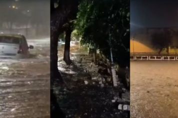 Temporal atinge Auriflama, alaga vias, deixa motoristas ilhados e afeta abastecimento de água na região