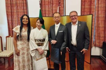 Casal de prefeitos de Auriflama e Guzolândia participam de evento no Consulado do Japão e destacam oportunidades de investimento