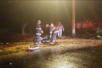 Motociclista é atingido por árvore e fica ferido durante temporal em Rio Preto