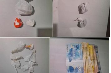 Polícia Militar prende dois homens por tráfico de drogas após abordagem em carro