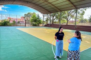 Prefeitura conclui obras de melhorias na quadra poliesportiva da EMEF Dona Conceição