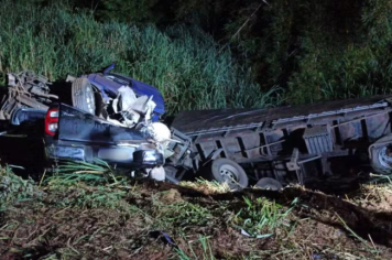 Mulher morre após carreta tentar fazer ultrapassagem e bater em caminhonete na SP-310