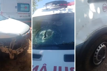 Dupla é presa após furtar ambulância e colidir com outros veículos da Saúde em Rubinéia