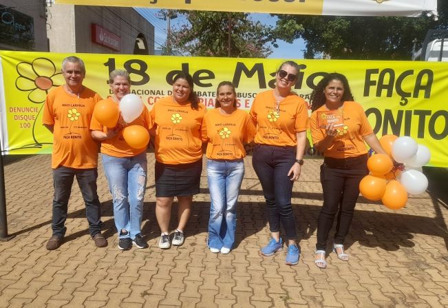 Conselho Tutelar realiza ação do Maio Laranja no centro de Auriflama